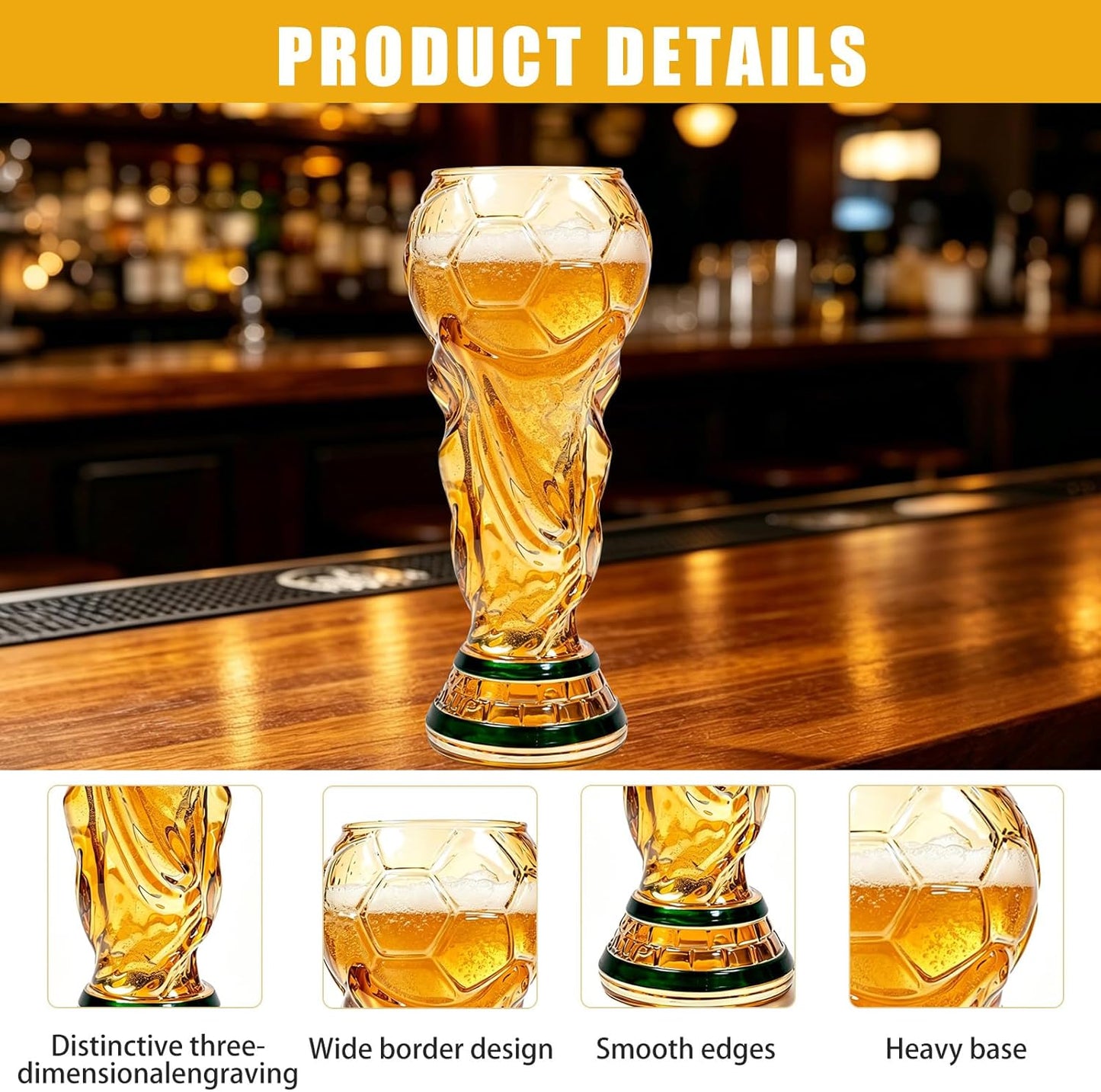 Vaso de Cerveza Balón de Oro
